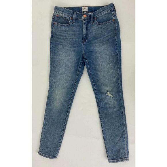 J. Crew 10-Inch Toothpick High Rise High Waisted Jeans Blue Denim - Size 29 - Picture 1 of 12